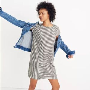 Madewell Stripe-Play Button-Back Tee Dress